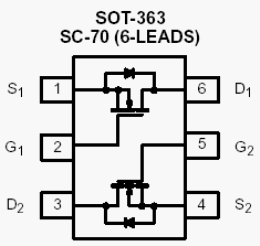 Si1912EDH, N-Channel 20-V (D-S) MOSFET with Copper Leadframe